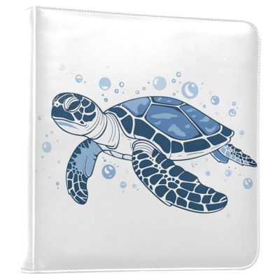 Qumton Large Photo Album, Blue Sea Turtle (3) Personalized Leather Cover Photo Book for 4x6 5x7 6x8 Pictures, Photo Albums for Family, Baby, Wedding