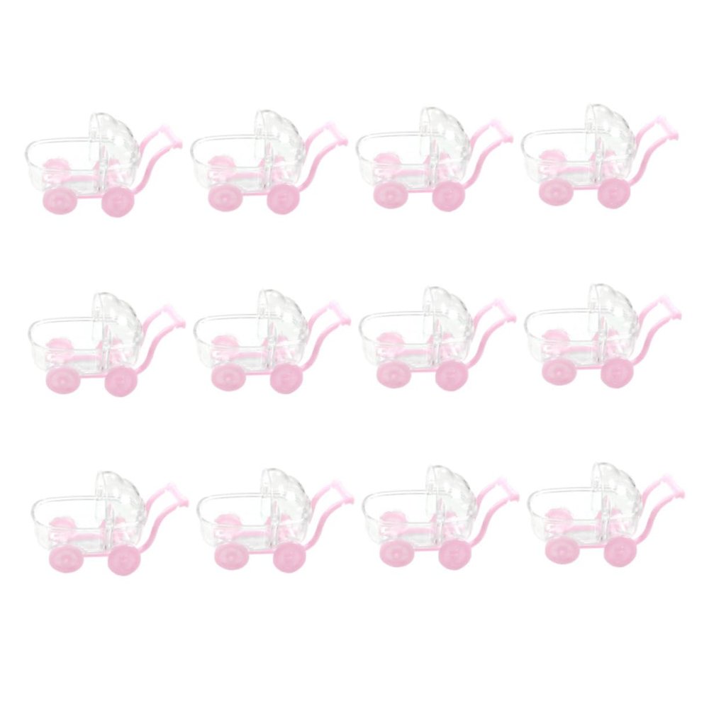 Hohopeti 12pcs Simulation Stroller Candy Boxes Adorable Car Design for Boy Girl Parties Creative Storage for Treats and Favors for Celebrating Days