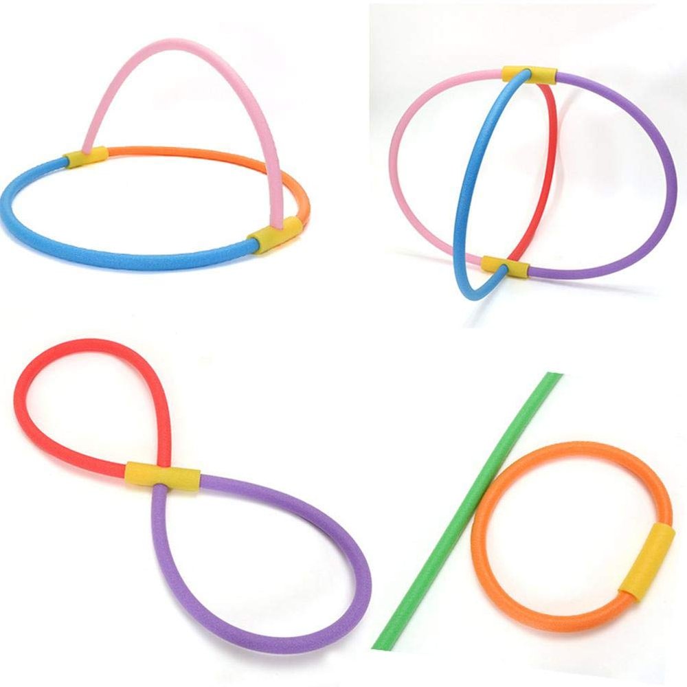 2Pcs Swimming Pool Foams with 2 Connectors, 59 Inch Hollow Foam Pool Swim Noodles Foam Noodles (Random)