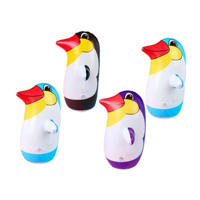 FUNOMOCYA 4pcs Inflatable Penguin Tumbler Toy PVC Boys and Girls Decor Thicker Base for Christmas