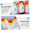 FUNOMOCYA 4pcs Inflatable Penguin Tumbler Toy PVC Boys and Girls Decor Thicker Base for Christmas view 3
