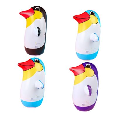 CIYODO 4pcs Penguin Tumbler Toy Boys and Girls Inflatable PVC Adornment for Christmas Decor