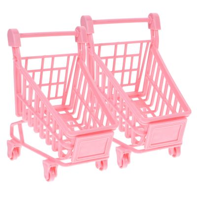 CORHAD Desktop Photo Props 2pcs Mini Hand Trolley Best Baby Present High Wear Resistance Style