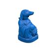 Dachshund Buddha Sculpture | Dachshund Art | Funny Dachshund Dog Figurine | Gag gift for Dachshund Lovers | Buddha Animal Dog | Statue Hilarious Shelf Decor | Gift for Vets (Orange, 5 Inches) view 3