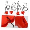Adorable Baby Stroller Clips 4-Piece Blanket Clamps Heart Shape Design Multi-Functional Pram Toy Holder for Buggy Accessories and Home Use view 2