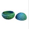 Crystal Gemstone Dragon Egg 4.5" - Unique Storage Container | Mystery Egg | Fidget Toy | 3D Printed Egg Container | Easter Gift Storage | Easter Basket Trinket (Marble) view 3
