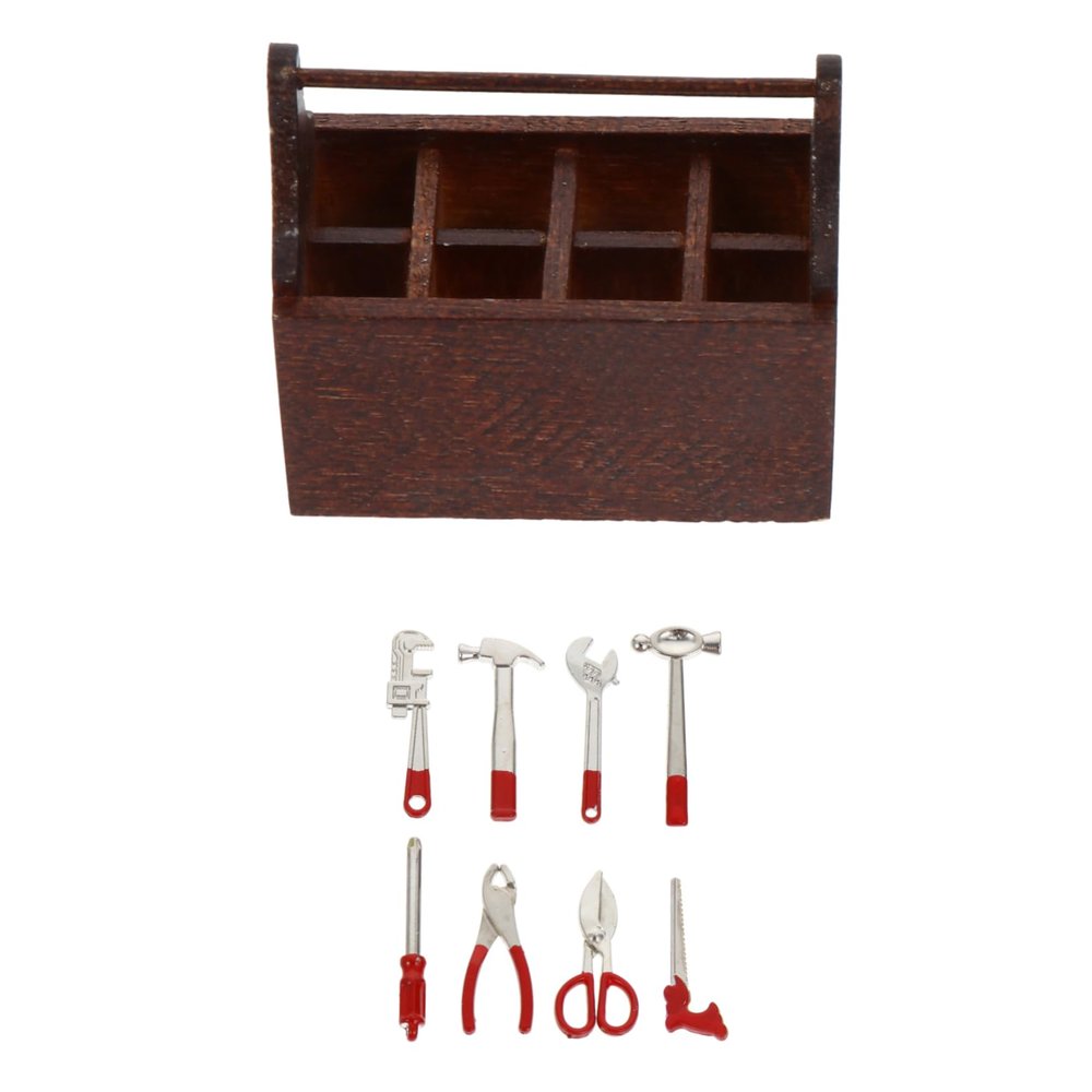 BRIGHTFUFU 1set Mini Tool Kit for Boys and Girls of Miniature House Tools Fun Projects and Room Decor