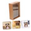 Abaodam Wooden Piggy Bank Photo Frame Jar for Home Creative Money Saving Jar for Adults and Boys and Girls and Design Window for Display for Bedroom and Office Decor view 3