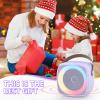 TANALAZ Karaoke Machine 2 Microphones for Home Party with Phone Holder, Wireless Portable Bluetooth Speaker with Dynamic Lights for Kids Adults,Voice Changer Mic Speaker Set view 2
