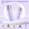 TANALAZ Karaoke Machine 2 Microphones for Home Party with Phone Holder, Wireless Portable Bluetooth Speaker with Dynamic Lights for Kids Adults,Voice Changer Mic Speaker Set view 4