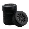 2.9 Rim & Rubber Tire Set,4PCS High Speed Wheels for Arrma 1/8 Typhon 6S BLX 1/7 Infraction 6S BLX,Limitless RC Drift Off Road Buggy Rally Truck(Black) view 3