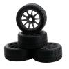 2.9 Rim & Rubber Tire Set,4PCS High Speed Wheels for Arrma 1/8 Typhon 6S BLX 1/7 Infraction 6S BLX,Limitless RC Drift Off Road Buggy Rally Truck(Black) view 4