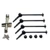 4Pcs Metal Drive Shaft and Wheel Nut for Wltoys 144001 144010 124007 124016 124019 124018 RC Car Upgrade Parts(Black) view 1