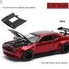 Mzexoma Hellcat DIY Disassembly Toy Car 1:36 Dodge Challenger SRT Building Kit for Kids Ages 3+ Diecast Model Cars with Open Doors STEM Learning Gift for Boys Girls Ages 4-7(Red) view 3