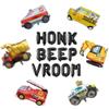 100% LIKED-Honk Beep Vroom Car Birthday Party Decorations, Ambulance School Bus Dump Truck Firetruck Police Car Balloon Banners, Smash Crash Birthday Decor view 1