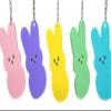 Bunny Keychain | Cute Easter Basket Gift | Colorful 3D Printed Key Ring | Fun Spring Accessories for Bags Backpacks and Keys | Easter Gift for Kids and Adults (Brown) view 1