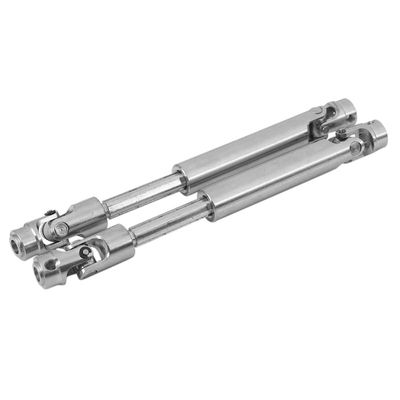 2Pcs Scx10 Steel Universal Drive Shaft with Cvd 110-155Mm for 1/10 Scale Models Rc Car Axial Crawler Tf2 Trx4