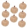 BIUDECO 8pcs Realistic Simulation Grid Pumpkin Models for Home Decor Farmhouse Autumn Decorations for Halloween and Thanksgiving Celebrations view 1