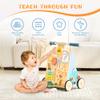 Wooden Baby Walker, Baby Push Walker for 12+ Months, Baby Walker with Activity Center, Push and Pull Walkers for Boys Girls view 2