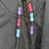 6pk Bunny Hoodie Drawstring Beads | Pack of 6 | Cute Easter Hoodie Accessory | 3D Printed Bunny Beads for Hoodies Sweatpants and Bags | Custom Color Options (Glow in the Dark) view 3