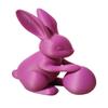 Bunny with Egg Sculpture | 6 Inch Tall Easter Bunny Statue | 3D Printed Spring Decor | Cute Rabbit Figurine for Easter Decorations and Gifts (Gold) view 1