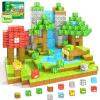 100PCS Magnetic Blocks - Build Mine Magnet World Forest Dinosaur Edition, Sensory STEM Construction Building Toys Kids Games for Toddler Christmas Birthday Gifts for 3 4 5 6 7 8 Years Old Girls & Boys view 1