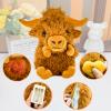 cbozimpr Highland Cow Soothing Breathing Stuffed Animal for Anxiety Kids, Sleeping Cow Plush Toy, Anxiety Stuffed Animal with Realistic Breathing Action and Lighted Music Valentines Day Gift for Kids view 3