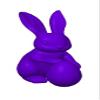 Bunny with Egg Sculpture | 6 Inch Tall Easter Bunny Statue | 3D Printed Spring Decor | Cute Rabbit Figurine for Easter Decorations and Gifts (Marble) view 3