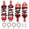 4PCS Aluminum Front & Rear Shocks Upgrade for ARRMA 1/7 Felony 6S BLX Infraction 6S BLX Limitless,Replace#ARA330627 ARA330628 (Red) view 1