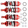 4PCS Aluminum Front & Rear Shocks Upgrade for ARRMA 1/7 Felony 6S BLX Infraction 6S BLX Limitless,Replace#ARA330627 ARA330628 (Red) view 2