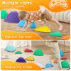 PAPABA 13Pcs Balance Stepping Stones Kids,Exercise Body Coordination and Stability,Stackable Plastic Balance Beam with Anti Slip & Massage Function,Balance Board for Kids Indoor (Colourful) view 4