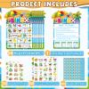39Pcs Pool Party Bingo Game for Adults Kids 24 Players Summer Party Bingo Game Cards with Reward Stickers for Family Friend Student Large Group Activities Hawaiian Tropical Beach Parties Supply Favors view 2