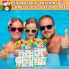 39Pcs Pool Party Bingo Game for Adults Kids 24 Players Summer Party Bingo Game Cards with Reward Stickers for Family Friend Student Large Group Activities Hawaiian Tropical Beach Parties Supply Favors view 4