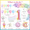 168pcs Sweet One Birthday Party Decorations, 1st Birthday Decorations Girl for Dount First Birth day Ice Cream Party Decorations, Balloons Arch, Backdrop, Photo Banner, Candy Balloons for all Needs view 4