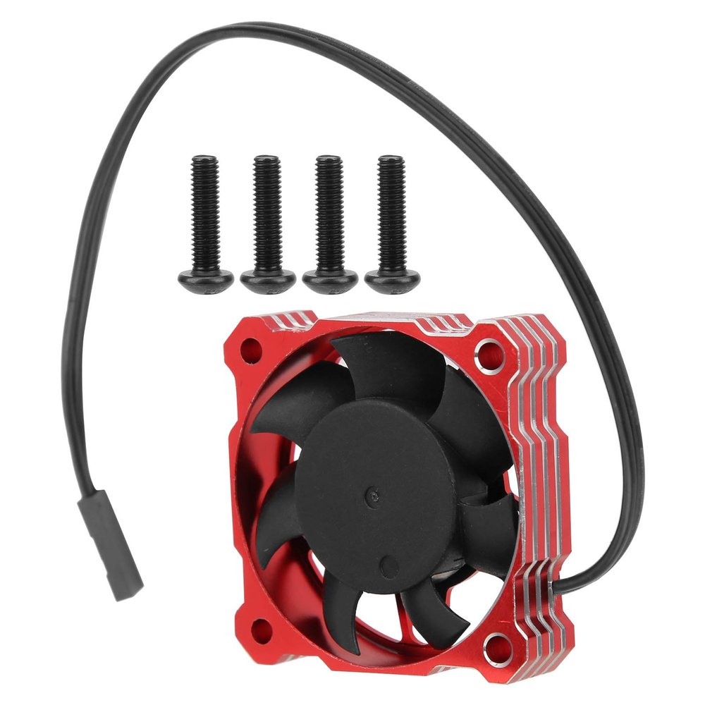 High Speed Electric Motor Cooling Fan 40x40mm 16000RPM 5V9V Fit for 1/10 1/8 1/12 RC (Red)
