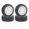 4pcs 69mm Rubber Tire Tyre for ARR-ma 1/18 for Typhon GROM 2S RC Car Upgrade Parts Accessories(White) view 1