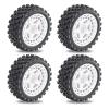 4pcs 69mm Rubber Tire Tyre for ARR-ma 1/18 for Typhon GROM 2S RC Car Upgrade Parts Accessories(White) view 2