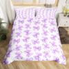jejeloiu Purple Bow Bedding Set for Girls Boys Kids Toddler Size Cute Bowknot Comforter Cover Room Decor Dreamy Princess Kawaii Girly Duvet Cover 2Pcs Bedclothes Soft Microfiber,No Comforter view 1