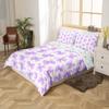 jejeloiu Purple Bow Bedding Set for Girls Boys Kids Toddler Size Cute Bowknot Comforter Cover Room Decor Dreamy Princess Kawaii Girly Duvet Cover 2Pcs Bedclothes Soft Microfiber,No Comforter view 2