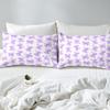 jejeloiu Purple Bow Bedding Set for Girls Boys Kids Toddler Size Cute Bowknot Comforter Cover Room Decor Dreamy Princess Kawaii Girly Duvet Cover 2Pcs Bedclothes Soft Microfiber,No Comforter view 4