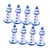 FUNOMOCYA 8pcs Lighthouse Wall Decor Nautical Home Decor Miniature Lighthouse Figurine view 1