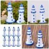 FUNOMOCYA 8pcs Lighthouse Wall Decor Nautical Home Decor Miniature Lighthouse Figurine view 3