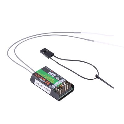equlup RC Receiver, 4x2x1.3cm 2.4Ghz GFSK 6CH Remote Control 6 Channels Receiver with 15cm/5.9in Antenna for FlyskyFSIA6 FSI6 RC Car Boat
