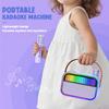 VERKB Karaoke Machine for Kids, Kids Toys for 3-12 Years Old Girls Birthday Presents, Portable Bluetooth Karaoke Speaker with 2 Microphones, Girls Gifts for Kid Party Christmas Birthday(Purple) view 2