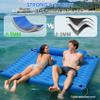 2-Person Inflatable Pool Float Adult, 71'' x 71'' Large Pool Lounger Float River Tube with Headrest, Adult Heavy Duty Pool Floats Mat for Swimming Pool, Raft for Pool Party, Lake, Beach, River view 2