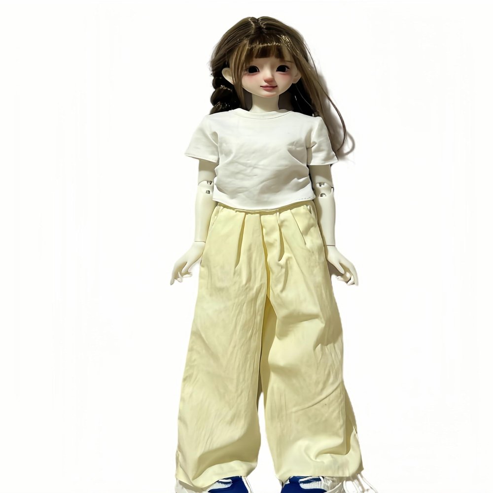 1/4 BJD Doll Clothes Set Handmade Cute and Fashionable top and Pants Suitable for 18 inch BJD SD Dolls (H)