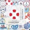 100PCS Nautical Stickers for Cruise Party, Scrapbook, DIY Crafts - Palm Tree, Whale Designs for Journal, Diary, Photo Album, DIY Crafts and Birthday Decoration view 2