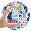 100PCS Nautical Stickers for Cruise Party, Scrapbook, DIY Crafts - Palm Tree, Whale Designs for Journal, Diary, Photo Album, DIY Crafts and Birthday Decoration view 4