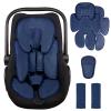 2 in 1 Infant Car Seat Insert Head and Body Support Set, Reversible Newborn Insert for Carseat with 3 Extra Strap Paddings, Soft Stroller Cushion Pillow Insert Girls, Fits for Stroller, Swing, Blue view 1