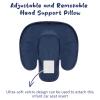 2 in 1 Infant Car Seat Insert Head and Body Support Set, Reversible Newborn Insert for Carseat with 3 Extra Strap Paddings, Soft Stroller Cushion Pillow Insert Girls, Fits for Stroller, Swing, Blue view 2